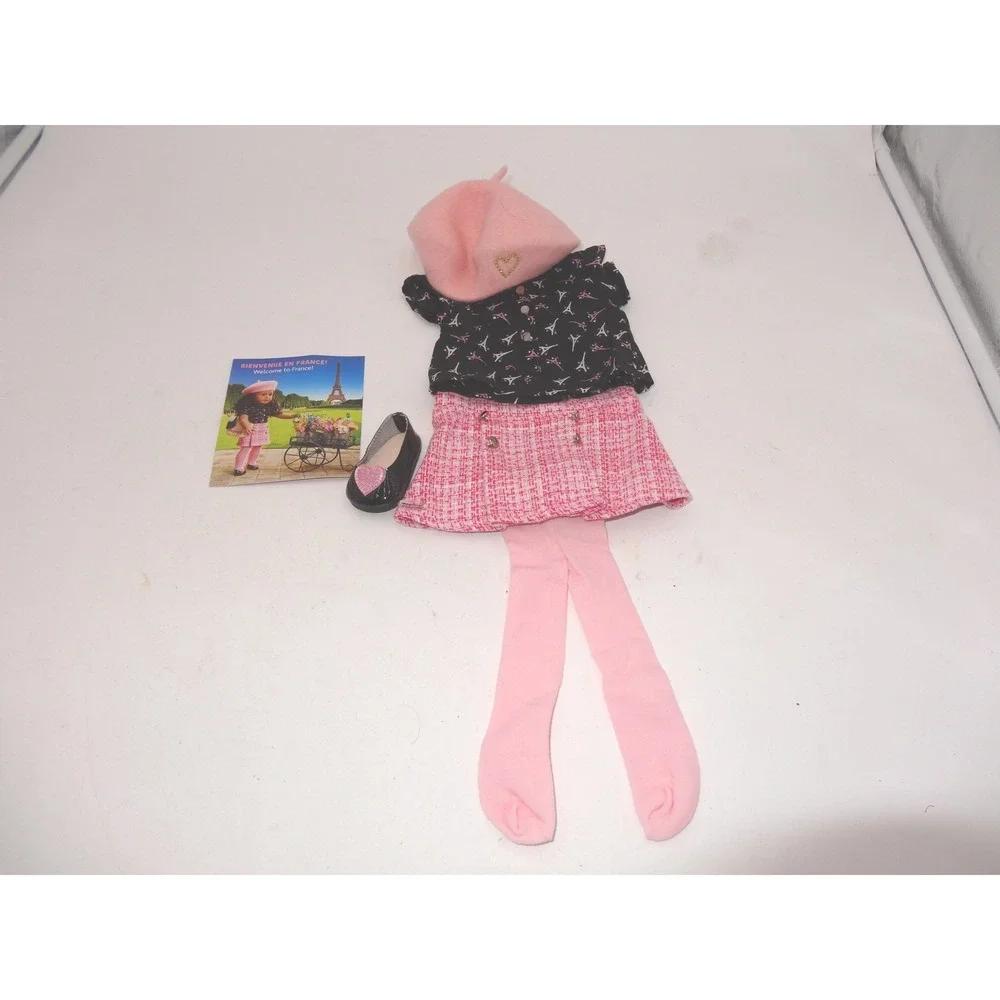 American‎ Girl World Traveler France Outfit Paris Beret Shirt Skirt 2021